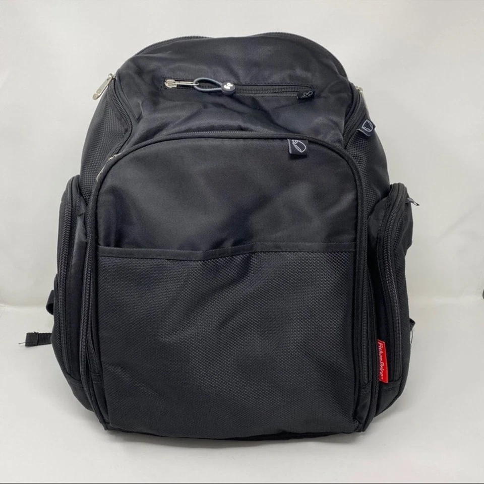 Mochila Fisher Price negra con bolsa de pañales Foto 4 de 4