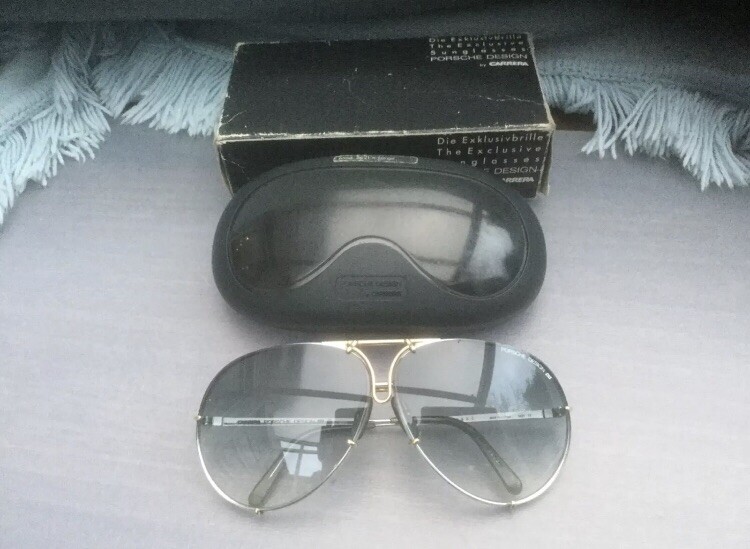 Occhiali da sole vintage CARRERA PORSCHE DESIGN Placcati in oro (RARI) ANNI  '80