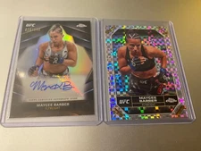 2024 Topps Chrome UFC Maycee Barber Auto Veteran Autograph Refractor /150 + Card