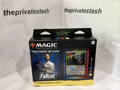 science mtg commander deck Magic: The Gathering Fallout a Collector Booster Sample Pack (contains 2 Traditional Foil or nonfoil special treatment cards Magic The Gathering Fallout Commander
