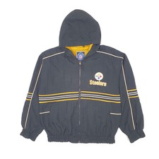 Nfl Bomber Jacket Coat Vintage 1990s Pittsburgh Steelers Football Womens M