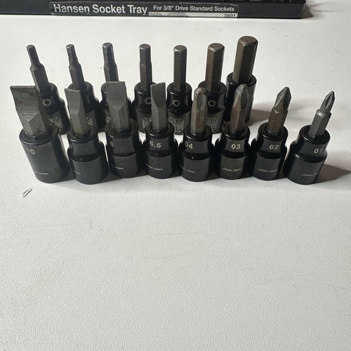 Mac Tools Jesse James WCC 3/8” Drive Hex Torx Philips Flat Socket Set 20 Piece - Picture 7 of 19