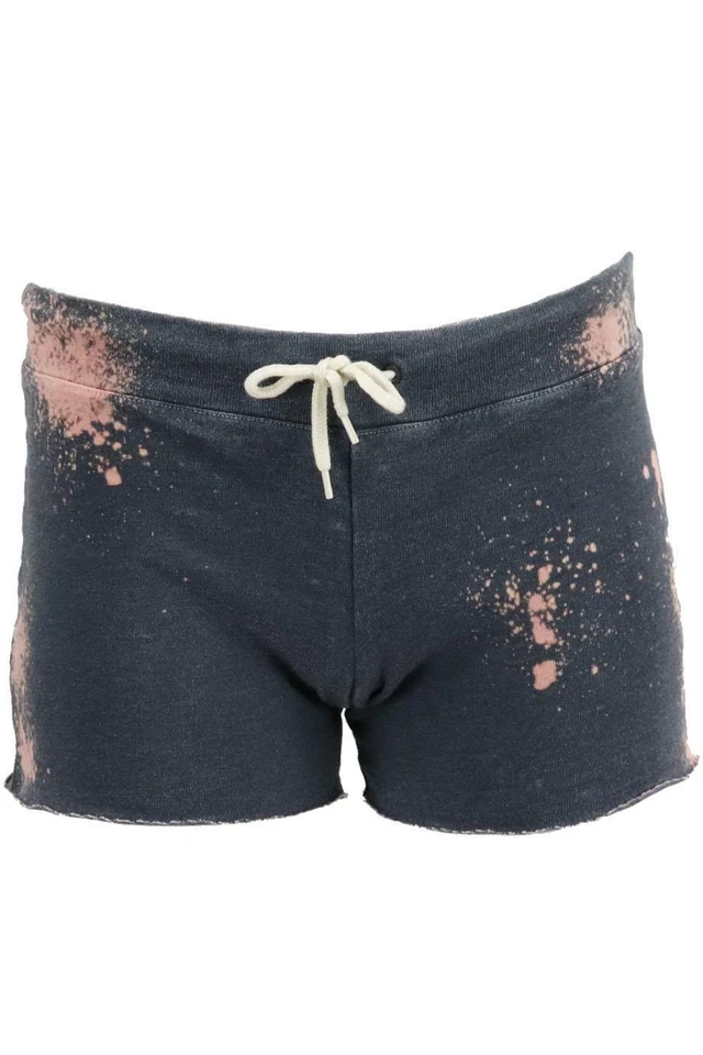 MONROW TIE DYED COTTON BLEND JERSEY SHORTS SMALL