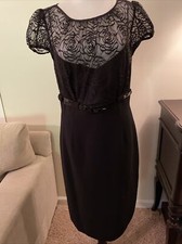 CALVIN KLEIN Sz. 8 BLK EVENING DRESS