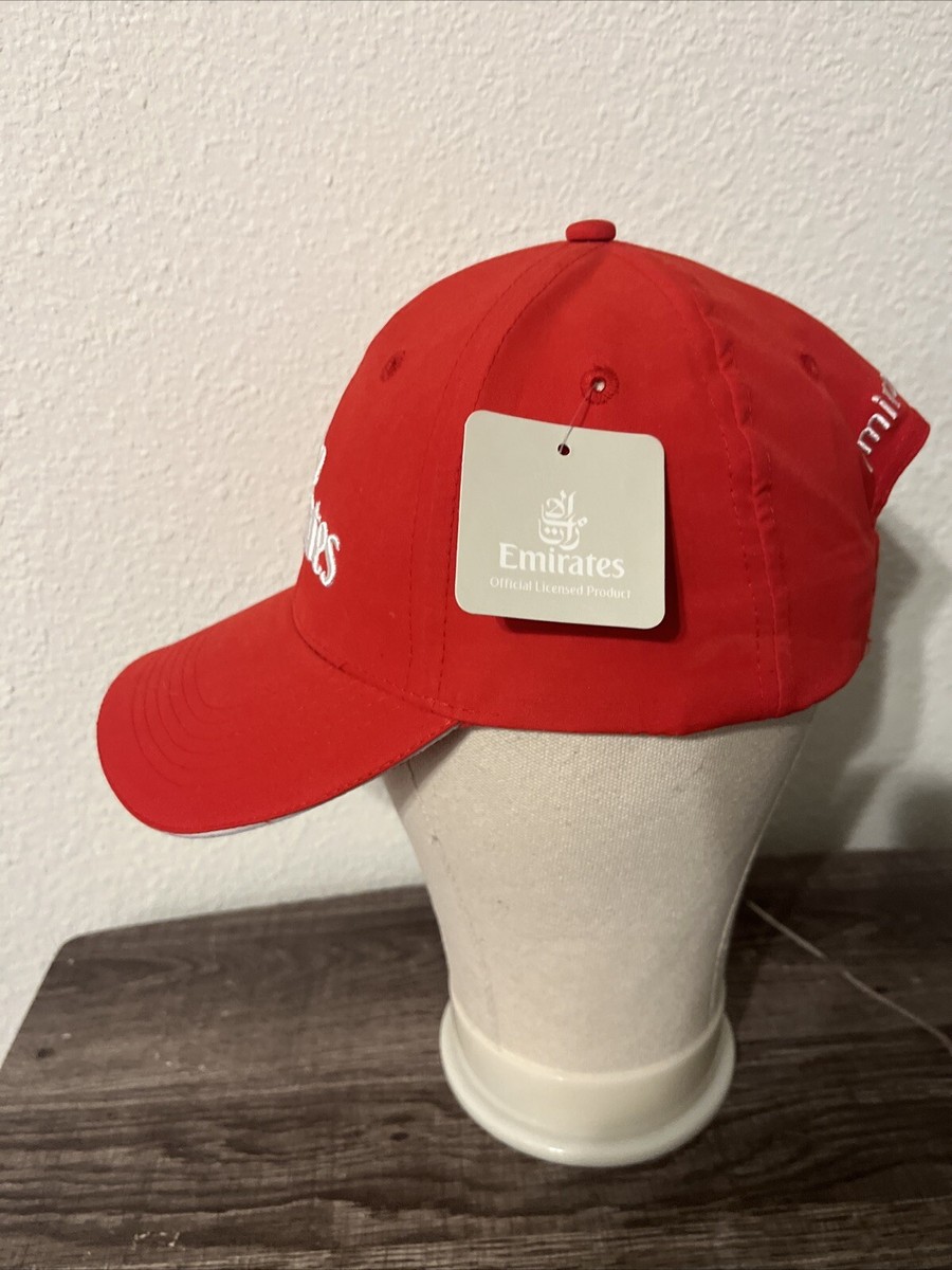 Fly Emirates Airlines Microfibre Arsenal Soccer Baseball Cap Red