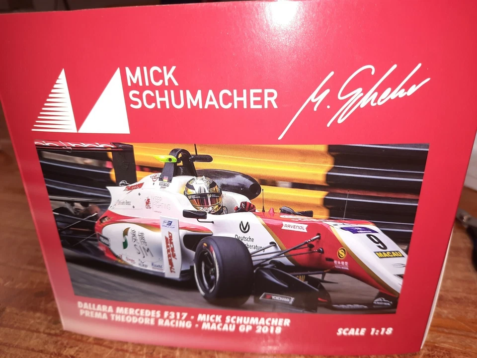 Minichamps Dallara Mercedes F317 #9 Mick Schumacher Macau 2018 1/18 517181809 - Image 3 of 3