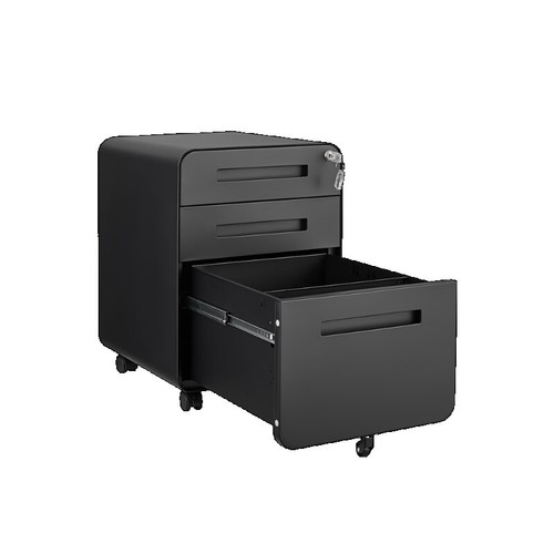3 Drawer Mobile File Cabinet Under Desk Office Versatile Storage Anti-Tilting - Picture 16 of 19