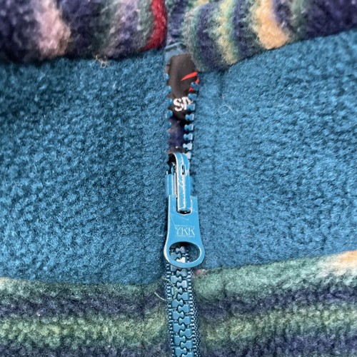 Gilet vintage Sierra Sport pile zip geometrico azteco uomo M pile polare di Malden - Foto 3 di 9