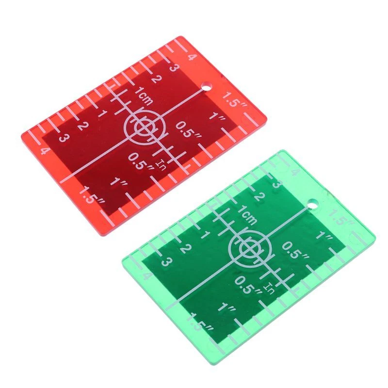 Laser Target Card Plate inch cm for Green and Red Laser Level Target Plate