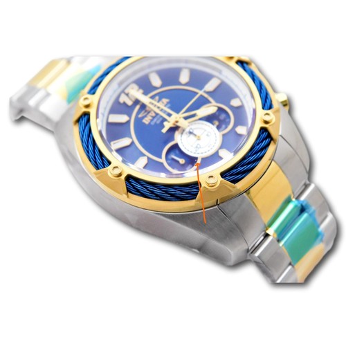 Invicta Bolt Blue Dial Men's 52mm Two-Tone Japan Chrono Watch 31473 - Picture 4 of 16