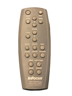 InFocus Interlink Electronics Remote Control JIS C 6802