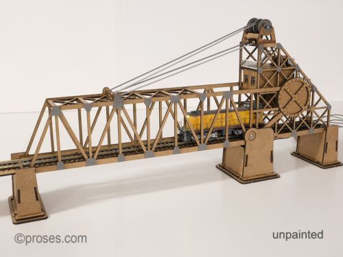 HO SCALE MOTORIZED WORKING DRAWBRIDGE FOR MODEL RAILWAYS - Picture 6 of 6