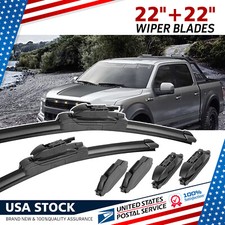 Set of 22"&22" Bracketless OEM Windshield Wiper Blades For Ford F-150 2009-2018