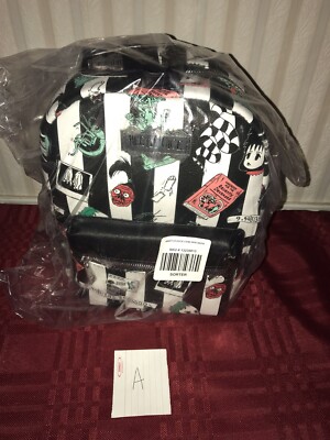 beeteljuice icons mini backpack Loungefly BeetleJuice all nestled among a swirling motif of sandworms **HARD TO FIND **Loungefly Beetlejuice