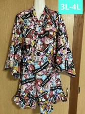 Hello Kitty 50th Anniversary Kimono Jinbei Yukata Set Size 3L-4L Japan New