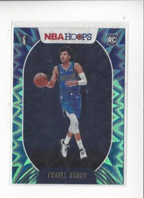 2020-21 Hoops Teal Explosion #218 Tyrell Terry RC Rookie Mavericks