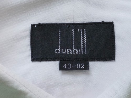 dunhill White Pinstripe Woven Cotton Men's Dress Shirt Long Sleeve 17 - Picture 4 of 11