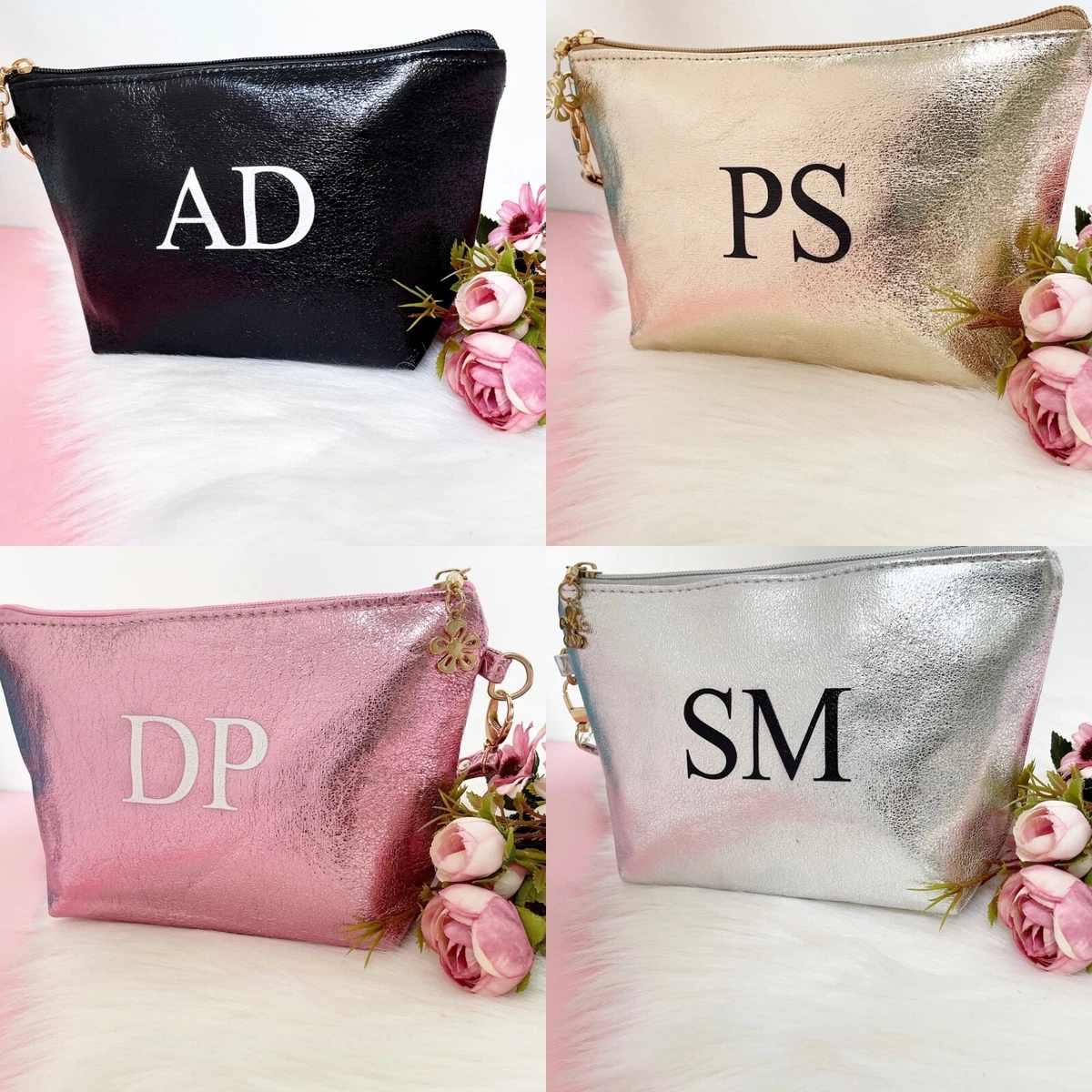Personalised Initial Toiletry Bag Cosmetic Travel Makeup Bag