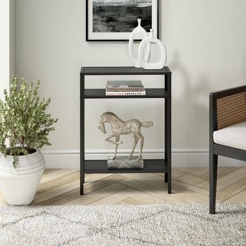 Meyer+Cross Console Table 22"L x 29.5"H x 8"D 2-Shelves Steel Blackened Bronze - Picture 6 of 8