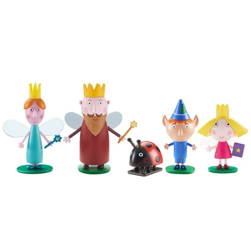 Set 7 Figure Ben & Holly - Personaggi Del Piccolo Regno Con Basi Staccabili - Giocattoli Per Bambini 3+ Anni