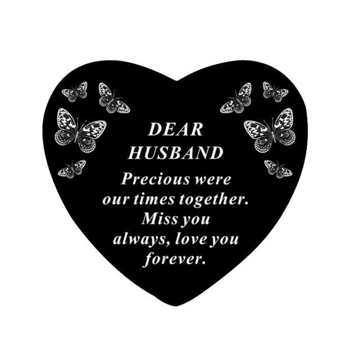 Graveside Memorial Ornament Husband Butterfly Heart Family Remembrance Plaque