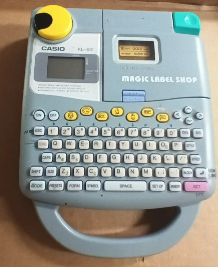 Casio Kl 400 Magic Label Shop Label Maker w Tape eBay