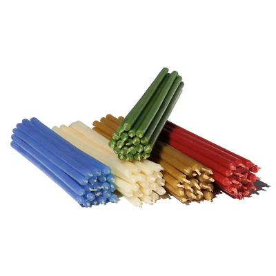 🕯️250 Ritualkerzen 16 cm Ø5,1 mm 🔴🟢🟡⚪🔵 Energie & Schutz | Vorteilspack - Bild 1 von 4