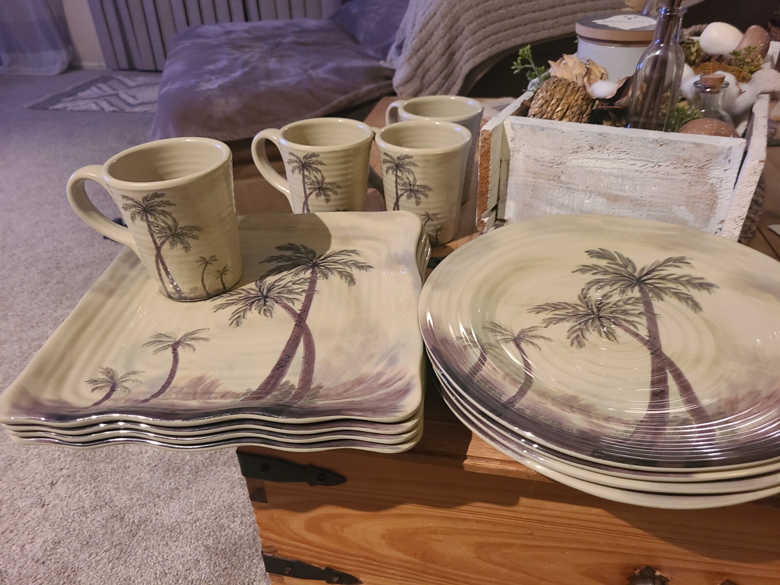 Tabletops Unlimited Palm Plates And Mugs eBay