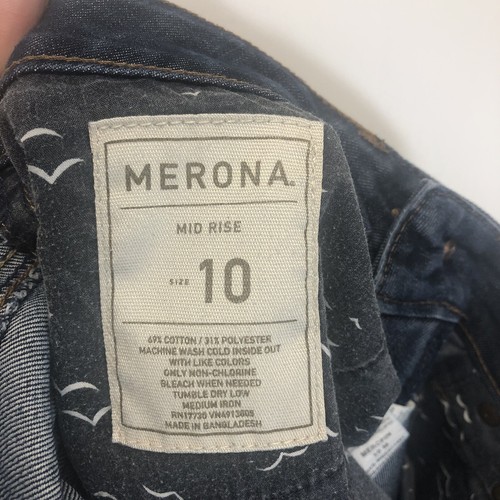Merona Womens Cropped Pants Capri Jean Wide Leg Stretch Cotton Size 10 C - Picture 6 of 6