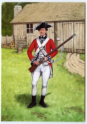 Kunst Postkarte 3. Fuß Schotten Garde Gefreiter in Uniform Amerika 1777 unbespielt