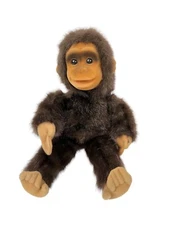 Monkey Hand Puppet 1994 Hosung Plush  Squeak Chimpanzee 17” Rainforest Cafe