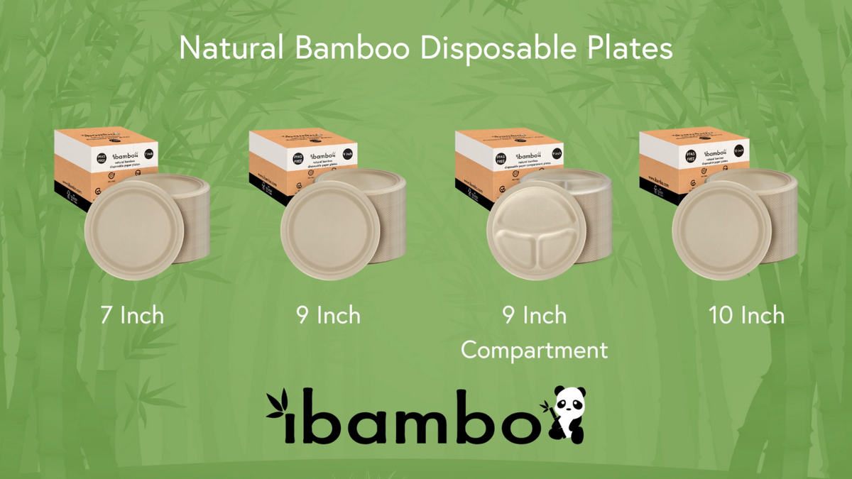 Plates Disposable Heavy Duty Compostable Disposable s Set -[300 Pcs]10 Inch 8 Inch Heavy Duty