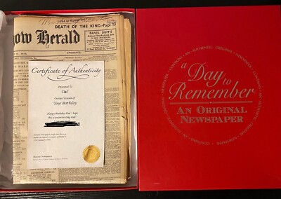 Unikat (1936) Tod von King George Zeitung - verboten, Senatsartikel - geprüft