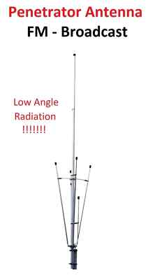 Sigma Penetrator 87.5-108Mhz 500W 6.5 dbi Vertical High Gain Broadcast Antenna