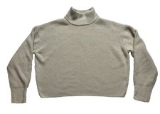 Lululemon Merino Wool-Blend Ribbed Turtleneck Sweater Size 6 Ivory W3GKCS