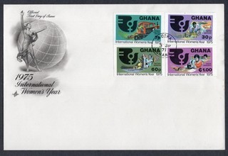 IWY INTERNACIONAL MUJER AÑO 1975 GHANA FDC