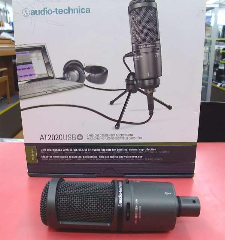 Audio-Technica AT2020USB+ USB Condenser Mic Unidirectional Used