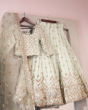 LENGHA INDIAN BOLLYWOOD NEW DESIGNER LEHENGA CHOLI WEDDING PARTY PAKISTANI WEAR