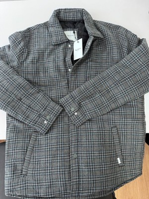 Gr.50/M, neu, Pepe Jeans Überhemd, wattiert, Druckknöpfe, Regular fit, grau 