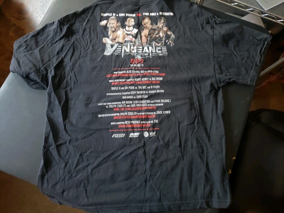 Reduced WWE VENGEANCE 2011 PPV  Shirt XXL  Cena Del Rio Cm punk HHH  - Image 4 of 4