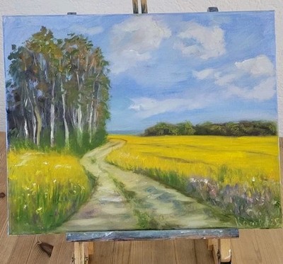 Painting oil canvas, 40x50cm, hand painted, signed, NO FRAME