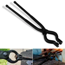 17 Inch V-Bit Bolt Blacksmith Tongs Black Wolf Jaw Tongs Assembled Knife Making