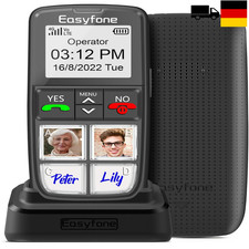 Easyfone T6 4G Seniorenhandy mit Notruftaste Ladestation Schwarz