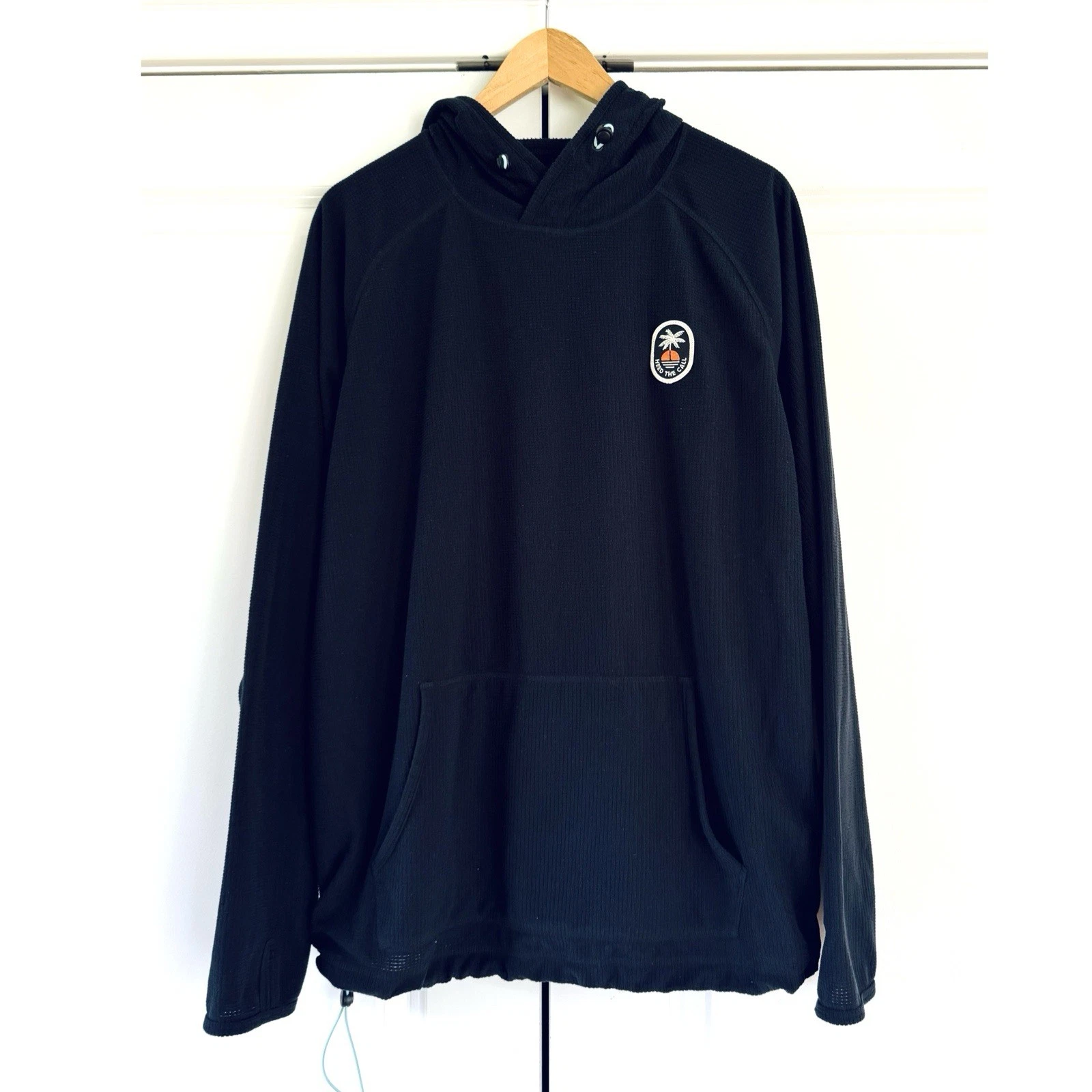 Howler Brothers Bros Palo Duro Fleece Hoodie Waffle Knit Jacket Pullover Size L