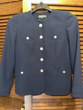 Kasper Navy Blue Button Front Blazer Jacket Women Size 6p