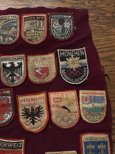 Lot Of 34 Vtg Olympic Travel Patches German Italy USA Holland Read Description image 4