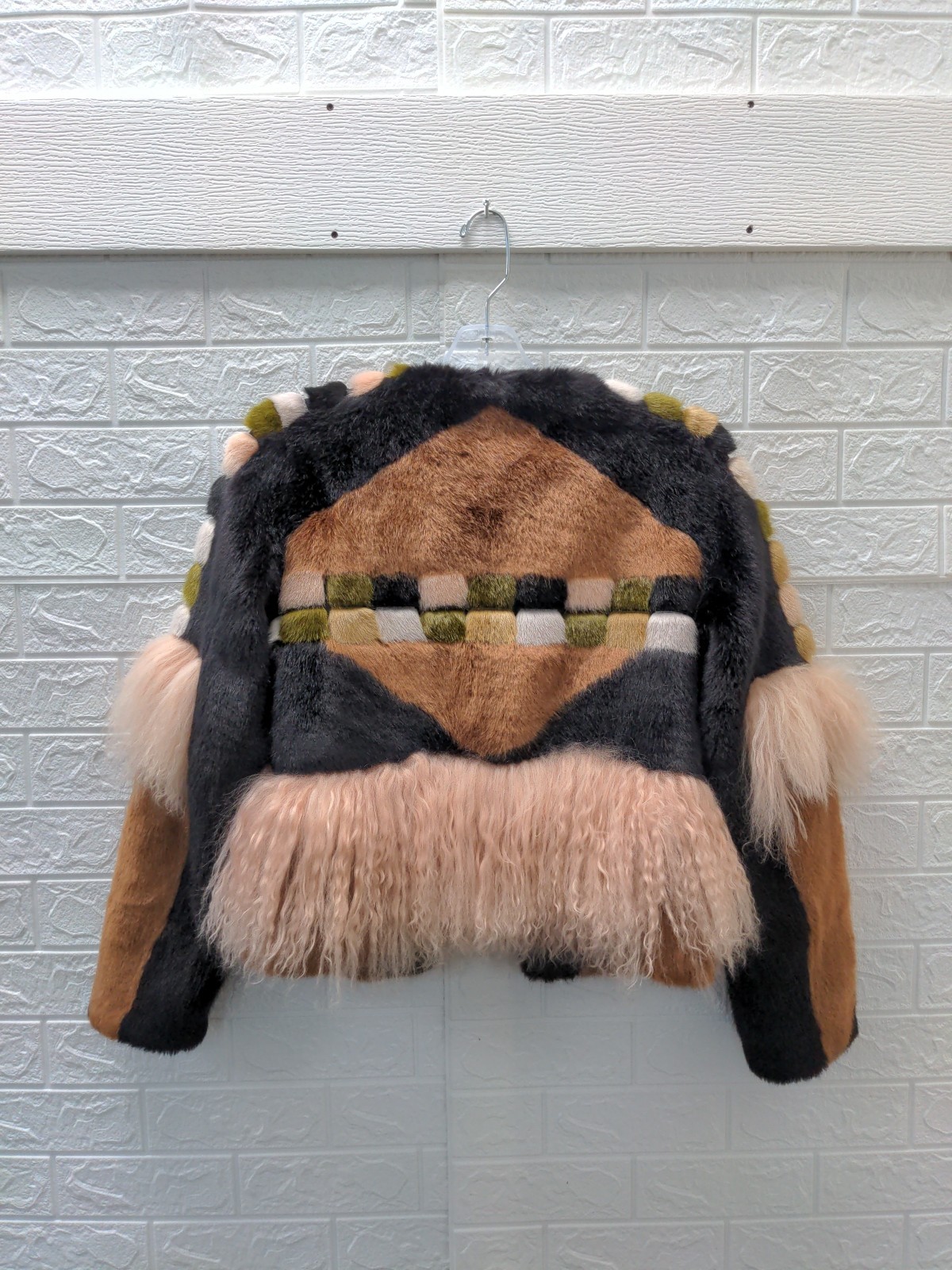 Pre-owned Alexis Kotto Faux Fur Jacket Sz M