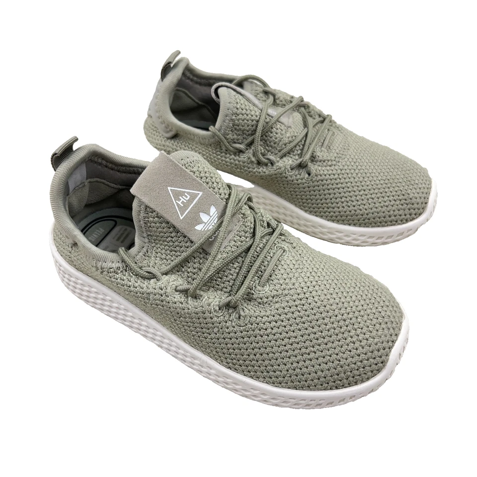 Adidas Originales HU Pharrell Williams Niño Pequeño EE. UU. 8K Beige Tostado Tenis Zapatos Foto 2 de 4