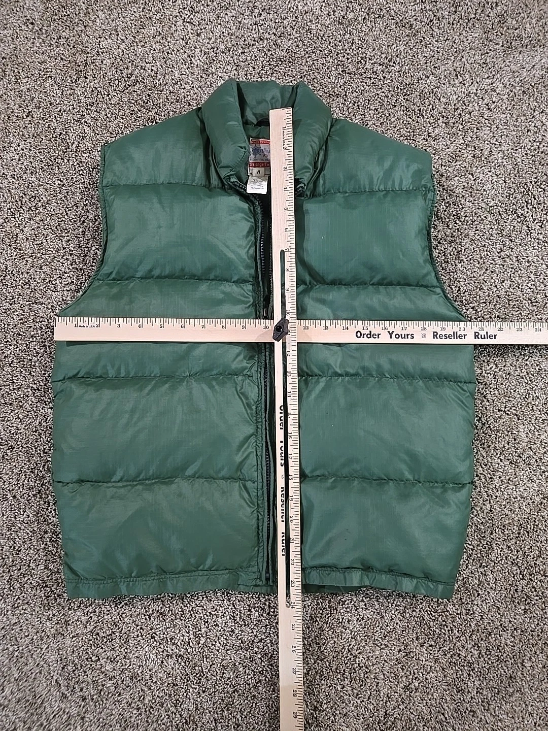 Frostline Kit Vtg 70s DIY Forest Green Quilted Puffer Vest Mens Sz Med Gorpcore - product detail image 5