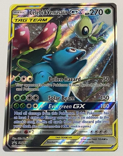 Celebi & Venusaur GX SM167 Sun & Moon Holo Promo Pokemon 2019 NM